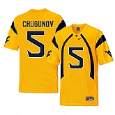 West Virginia Mountaineers 5 Chris Chugunov Gold College Football Jersey Dzhi,baseball caps,new era cap wholesale,wholesale hats